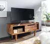 A modern living room with a wooden TV stand and a television. Podgląd zdjęcia produktu