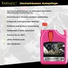 A product image for car coolant, featuring a bottle of pink coolant and text describing its features and benefits. Produktbild-Vorschau