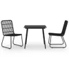 vidaXL 3-tlg. Garten-Essgruppe Poly Rattan und Glas -  Produktbild-Vorschau 3