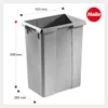 Hailo Inneneimer 1080369 hellgrau 40 Liter 415 x 285 x 500 Produktbild-Vorschau 2