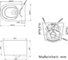 Technical drawing with dimensions of a toilet. Produktbild-Vorschau