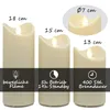 LED-Kunstharzkerzen, 3er Set mit FB, Weiß, Höhe: 13cm + Produktbild-Vorschau 3