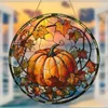 GKA Sonnenfänger Kürbis Halloween 20 cm Buntglas Produktbild-Vorschau 2