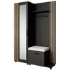 Armoire LIVIA – Ensemble vestiaire avec miroir et cintres, Voir les images du produit 2
