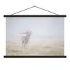 MuchoWow® Textilposter Hirsche - Gras - Nebel 60x40 cm mit Produktbild-Vorschau 1