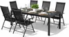 Gartengarnitur Sitzgarnitur 7-teilig 150x90cm Alu Anthrazit / Schwarz Produktbild-Vorschau