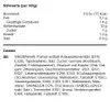 A nutritional information and ingredients list for a food product. Produktbild-Vorschau