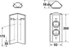 Technical drawings and dimensions of an electrical outlet column. Voir les images du produit