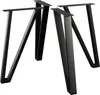 Four black metal table legs are arranged on a white background. Náhľad obrázku produktu