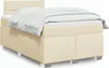 vidaXL Boxspringbett mit Matratze Creme 120x190 cm Stoff Produktbild-Vorschau 2