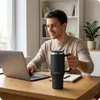 Berdsen Vakuum-Thermosbecher mit Strohhalm 1180 ml schwarz Produktbild-Vorschau 8
