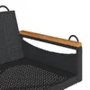 Hojdacia lavica čierna 109x62x40 cm polyratan Náhľad obrázku produktu 7