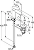 Kludi X1 Lavabo EHM 100 con set di scarico cromato, 1 pz. Anteprima dell’immagine prodotto 3