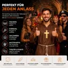 Mönch Kostüm Priester – Mönchskutte mit Kreuz & Kapuze – Produktbild-Vorschau 4