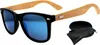 Retro Sonnenbrille Polarisiert Blau Verspiegelt Echte Holz Produktbild-Vorschau 1