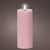 Lumineo LED Wachskerze Pink hellrosa Ø 7 cm Höhe 19 cm - Produktbild-Vorschau 1