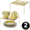 mDesign Geschirrablage 2er Set Metall Messing Freistehendes Produktbild-Vorschau 9
