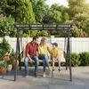 BEALIFE Altalena da giardino a 3 posti con tettuccio e Anteprima dell’immagine prodotto 11
