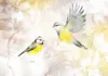 Vlies Fototapete - Painted tits - bird motif with patterns Produktbild-Vorschau 5