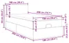 vidaXL Ottoman-Bett mit Matratze Creme 100x200 cm Stoff Produktbild-Vorschau 7
