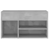 vidaXL Lavica na topánky betónová sivá 80x30x45 cm odvodený Náhľad obrázku produktu 3