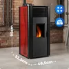Pelletkachel THUNDER VAYNE-RED 12,2 kW met watermantel, Productafbeelding-voorbeeld 2