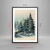 Gerahmtes Poster - Schwarzer Rahmen - Schnee Fichten Wald - Produktbild-Vorschau 5