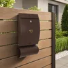 Briefkasten FEINZ 46 X 25 cm Braun Wetterfest Abschließbar Produktbild-Vorschau 5
