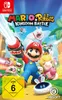 Cover art for the video game Mario & Rabbids Kingdom Battle, featuring characters from the Mario and Rabbids franchises. Produktbild-Vorschau