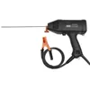 A black handheld welding tool with a metal rod extending from the front and a copper clamp attached by a black cable. Produktbild-Vorschau