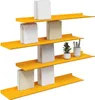Schwebendes Regal 4 pcs Senfgelb 80 x 18 x 2,5 cm Stahl Produktbild-Vorschau 2