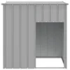 Niche pour chiens avec toit gris clair 110x103x109 cm Acier Voir les images du produit 3