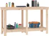 vidaXL Banco da lavoro 140x50x80 cm in legno di pino Anteprima dell’immagine prodotto 6