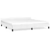 vidaXL Struttura letto con testiera senza materasso bianco Anteprima dell’immagine prodotto 1