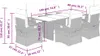 vidaXL 7-tlg. Garten-Essgruppe mit Kissen Schwarz Poly Produktbild-Vorschau 8