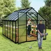 QEENTOE aluminium kas met fundering, 365x250x205 cm, kas Productafbeelding-voorbeeld 9