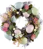 Osterkranz mit Dekoeiern & Blumen 23cm Kunststoff Bunt Produktbild-Vorschau 1