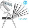 CASARIA® 6x Chaises de jardin pliantes aluminium 120kg Voir les images du produit 3