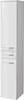 A tall, white bathroom cabinet with two doors and one drawer. Produktbild-Vorschau