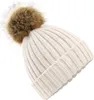 Beechfield Bonnet unie Chunky avec pompon en fourrure Voir les images du produit 1