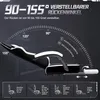 Diagram showing the adjustable features of a gaming chair, including backrest angle and height adjustment. Voir les images du produit