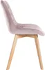 CLP 2er Set Esszimmerstühle Brook mit Samtbezug pink Produktbild-Vorschau 4