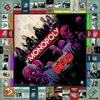 A top-down view of a Monopoly board game with a Walking Dead theme, featuring zombie illustrations and game spaces. Náhled obrázku produktu