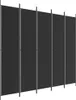A room divider made of multiple dark gray panels held together by thin black frames. Produktbild-Vorschau
