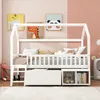 Merax kinderbed met hemelbed, 90x200 cm, met lades en Productafbeelding-voorbeeld 6