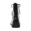 A black lace-up boot is shown from the back against a white background. Produktbild-Vorschau
