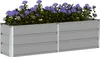vidaXL Fioriera grigio chiaro 160 x 40 x 45 cm in acciaio Anteprima dell’immagine prodotto 2