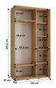 A diagram of a wardrobe with dimensions indicated. Produktbild-Vorschau