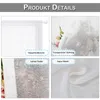 A collage of four images showcasing details of white curtains, including their hanging mechanism, texture, and transparency. Anteprima dell’immagine prodotto