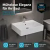Aqua Bagno LoftAir 60cm Keramik Waschbecken Waschtisch Produktbild-Vorschau 6